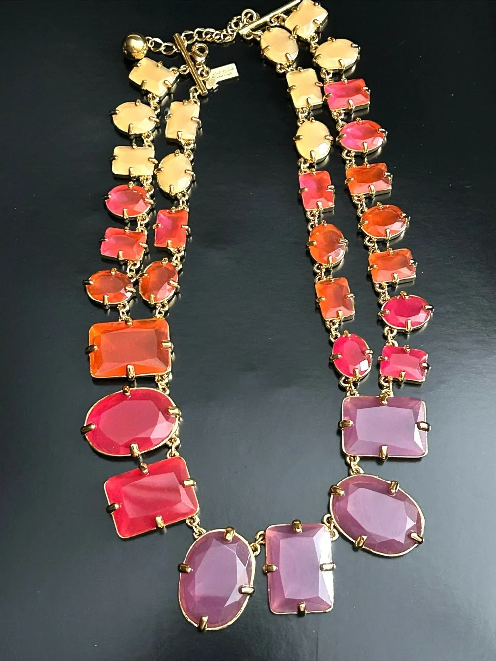 NWT Kate Spade COATED CONFETTI Statement/ Collar Necklace-Multi-color Gemstones